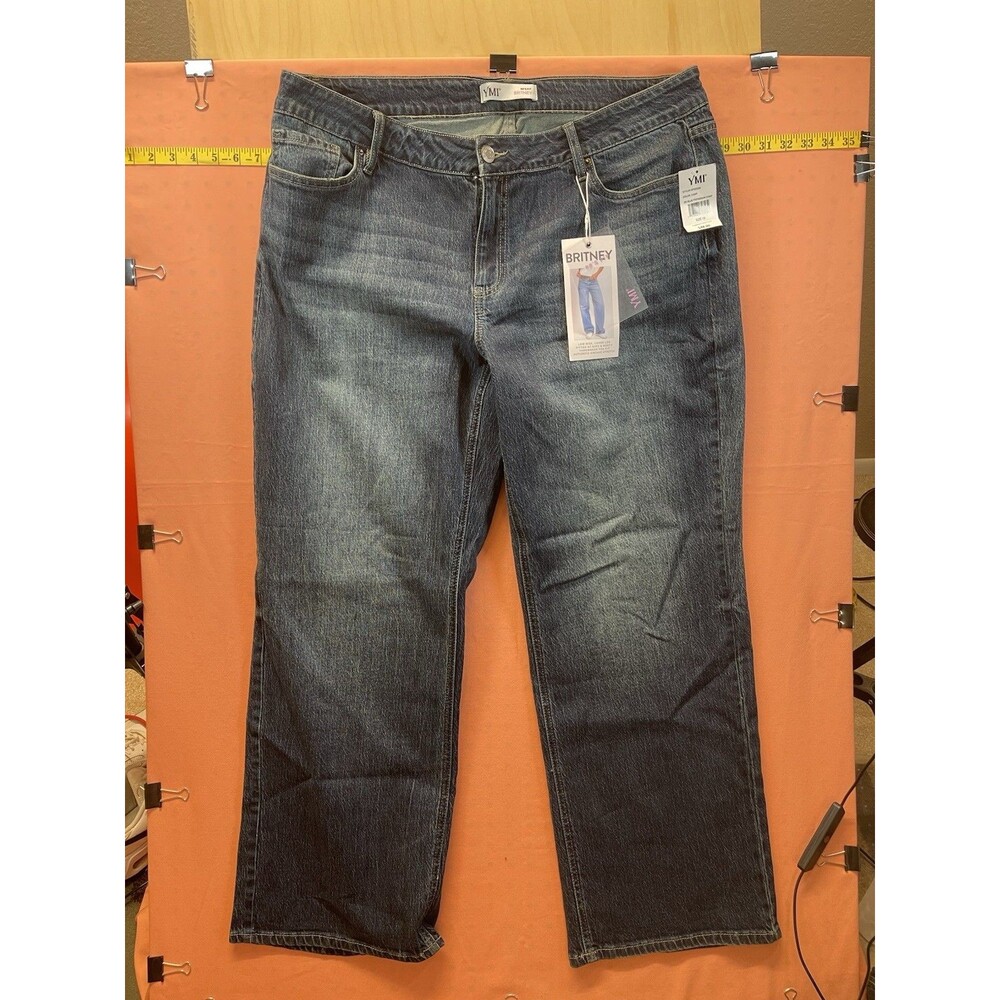 $48 YMI Britney Jeans Size 18 Dark Wash Denim Y2K 90s Fit Loose Leg Women's NWT